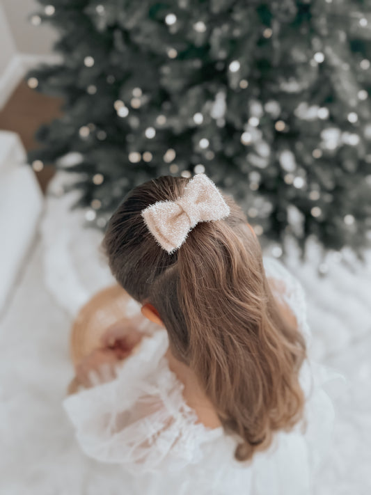 Tinsel Bow | Almond