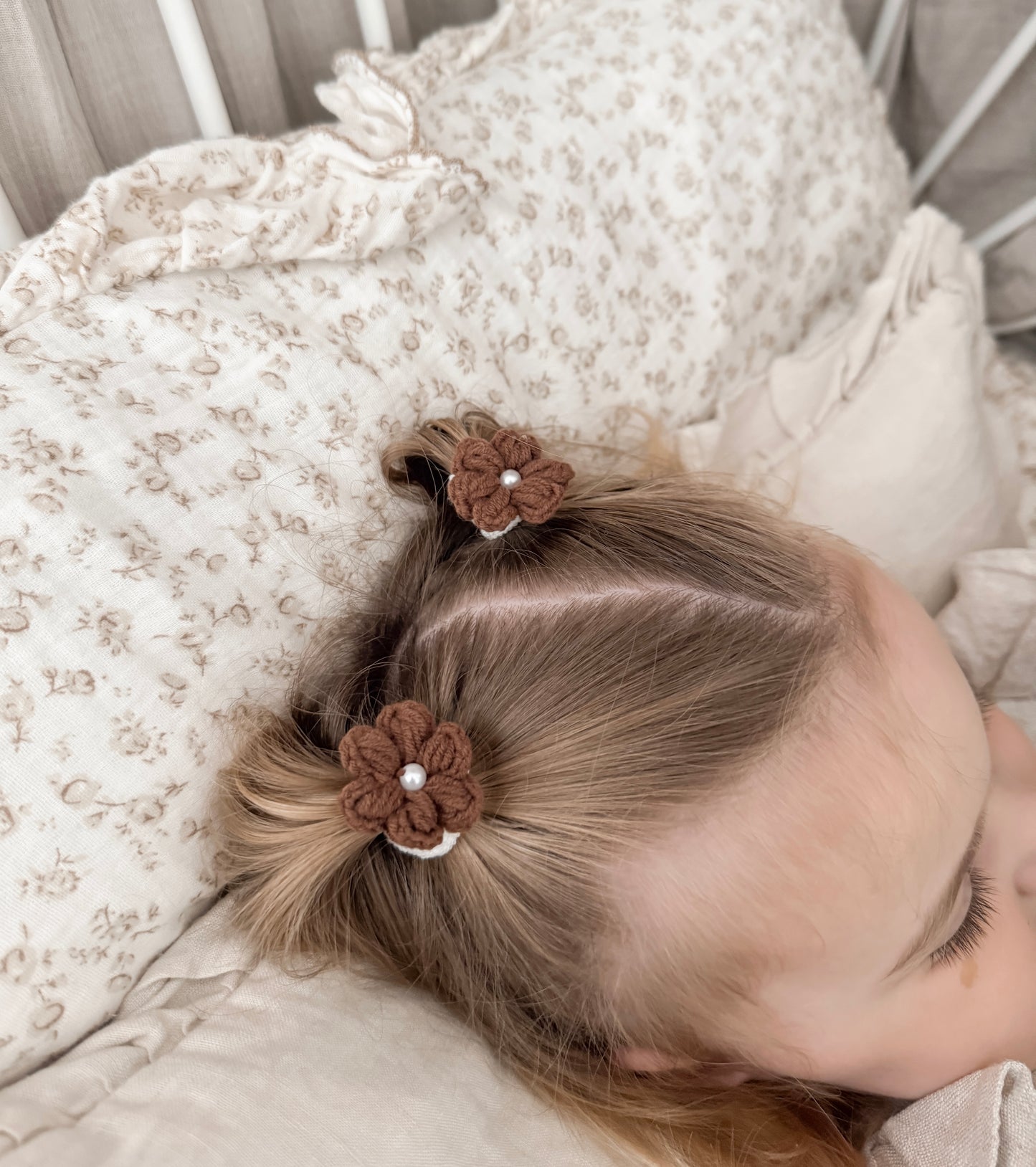 Camellia Crochet Bobbles | Chocolate (2pk)