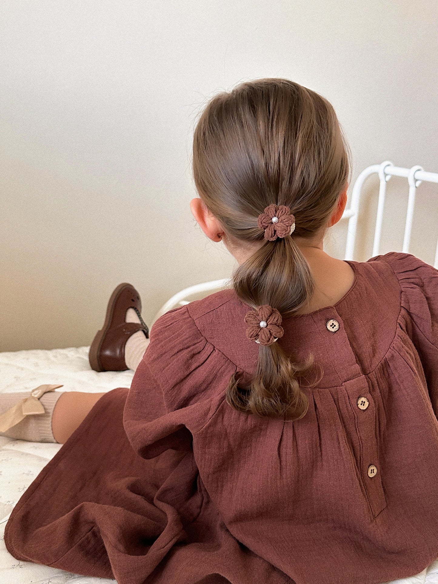 Camellia Crochet Bobbles | Chocolate (2pk)