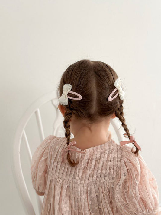 Pigtail Clips | Blush Bows