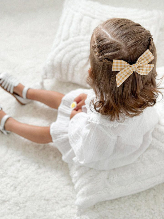 Schoolgirl Bow | Mustard Check