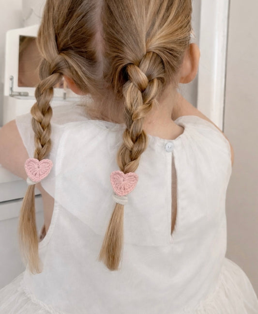 Crochet Bobbles | Pink Hearts