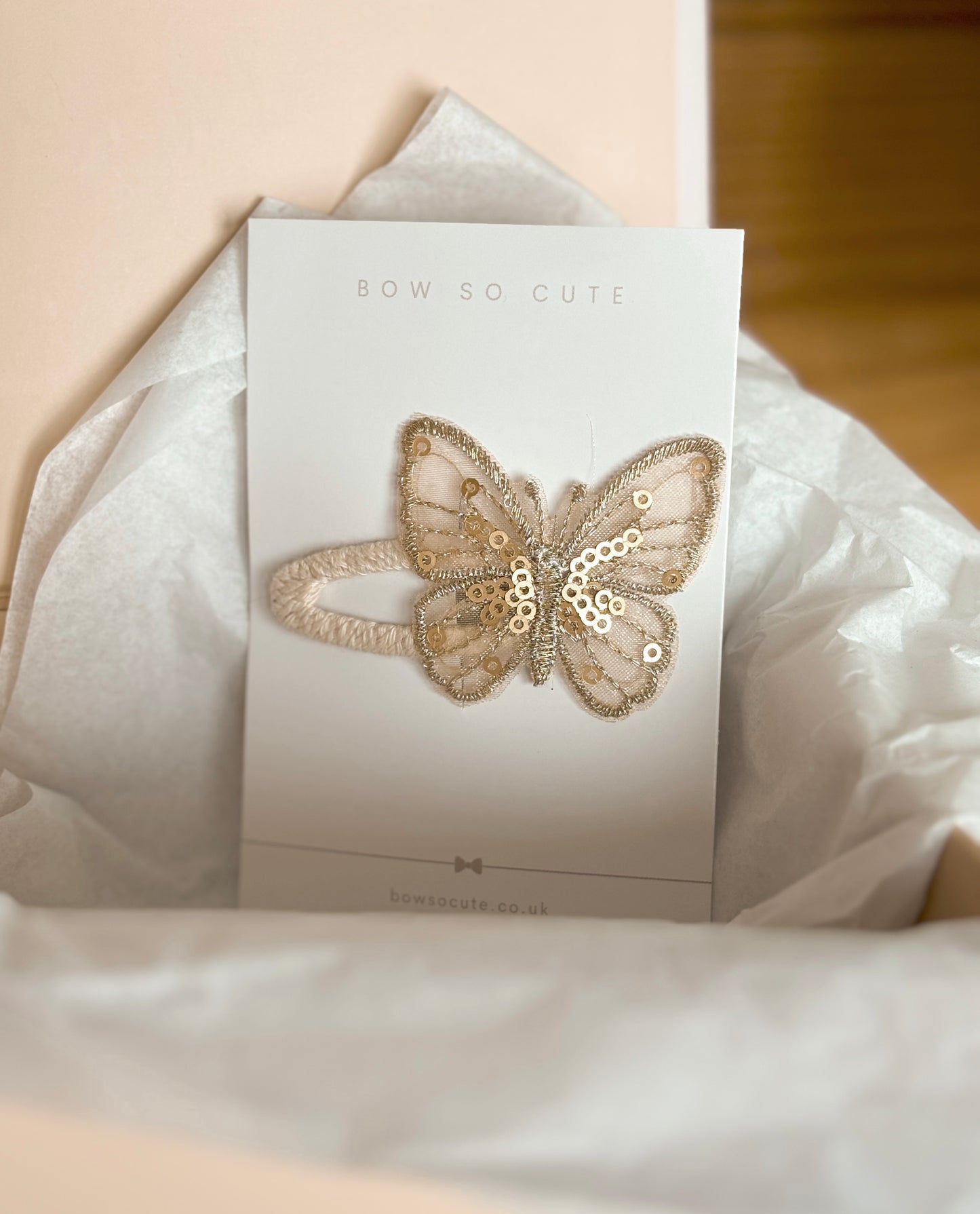 Clip | Gold Sequin Butterfly