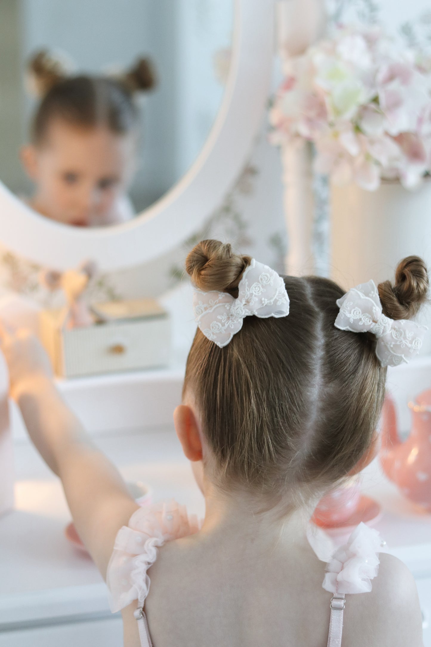 Lace Pigtail Bows | Fairy Blossom