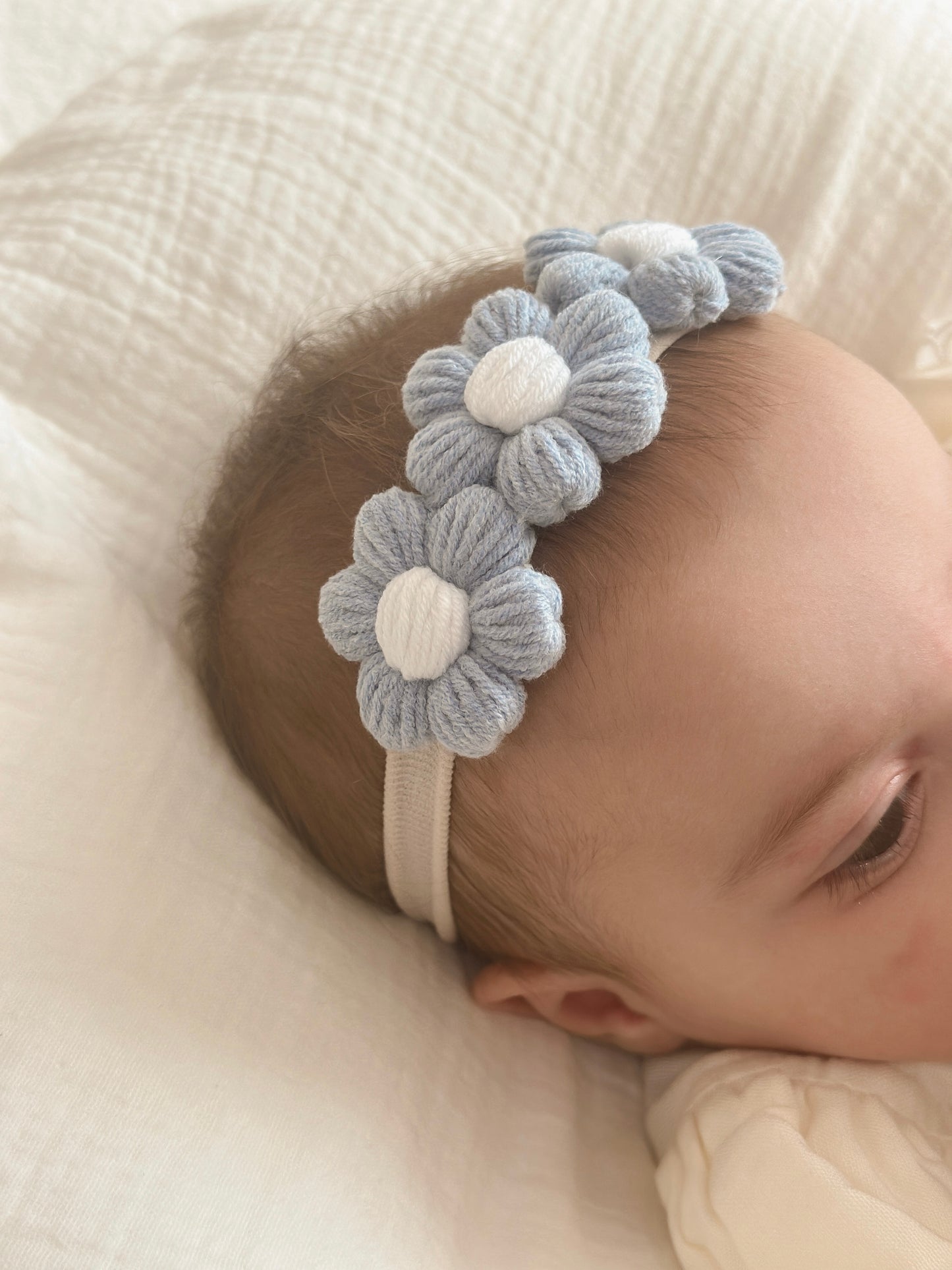 Dainty Headband | Cornflower Blue Daisies