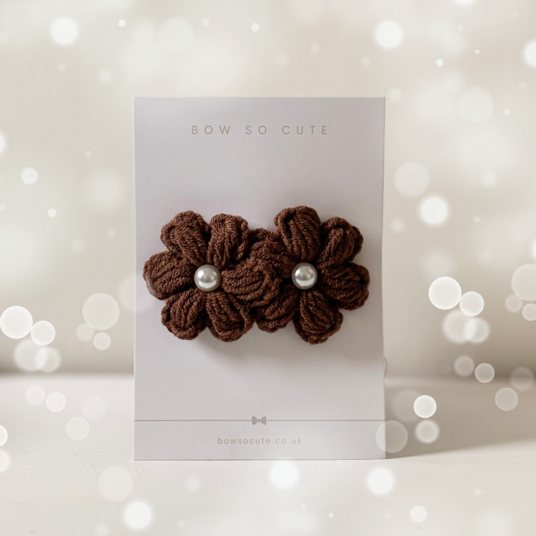 Fleur Clip | Cocoa Pearl