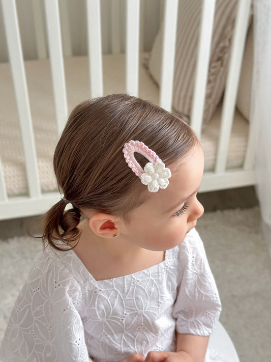 Daisy Pearl Clip | Sugar Pink