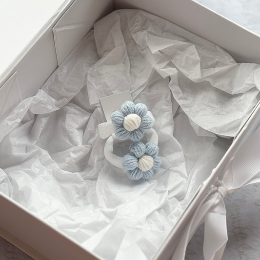 Daisy Puff Bobbles | Sky Blue