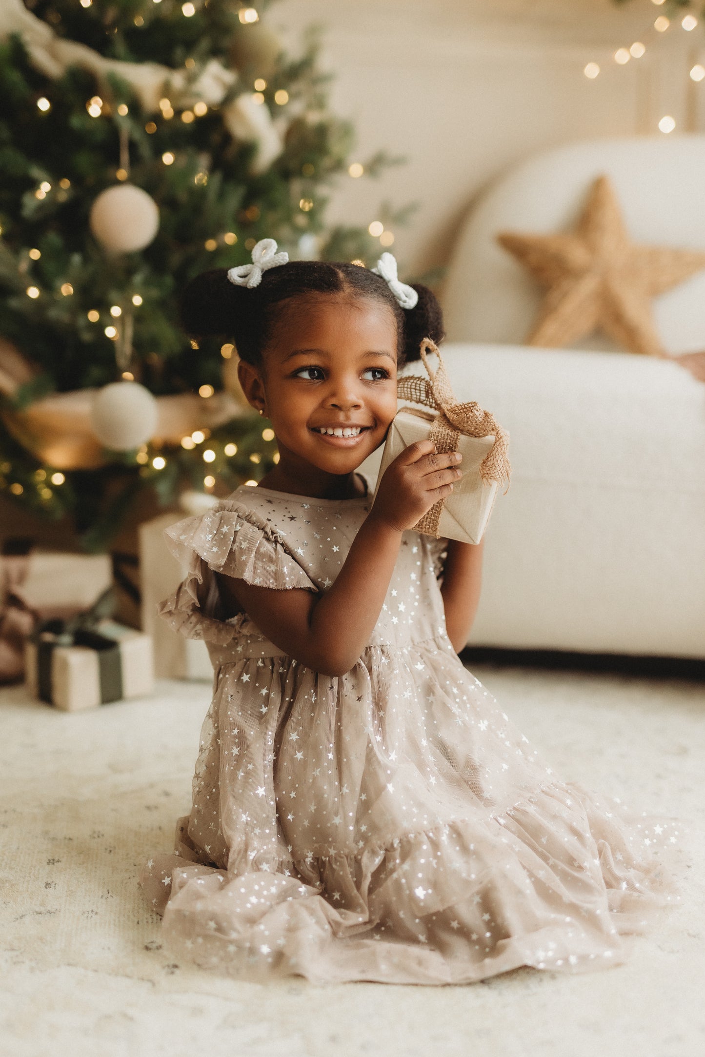 Dainty Knit Pigtail Bows | Whipped Cream