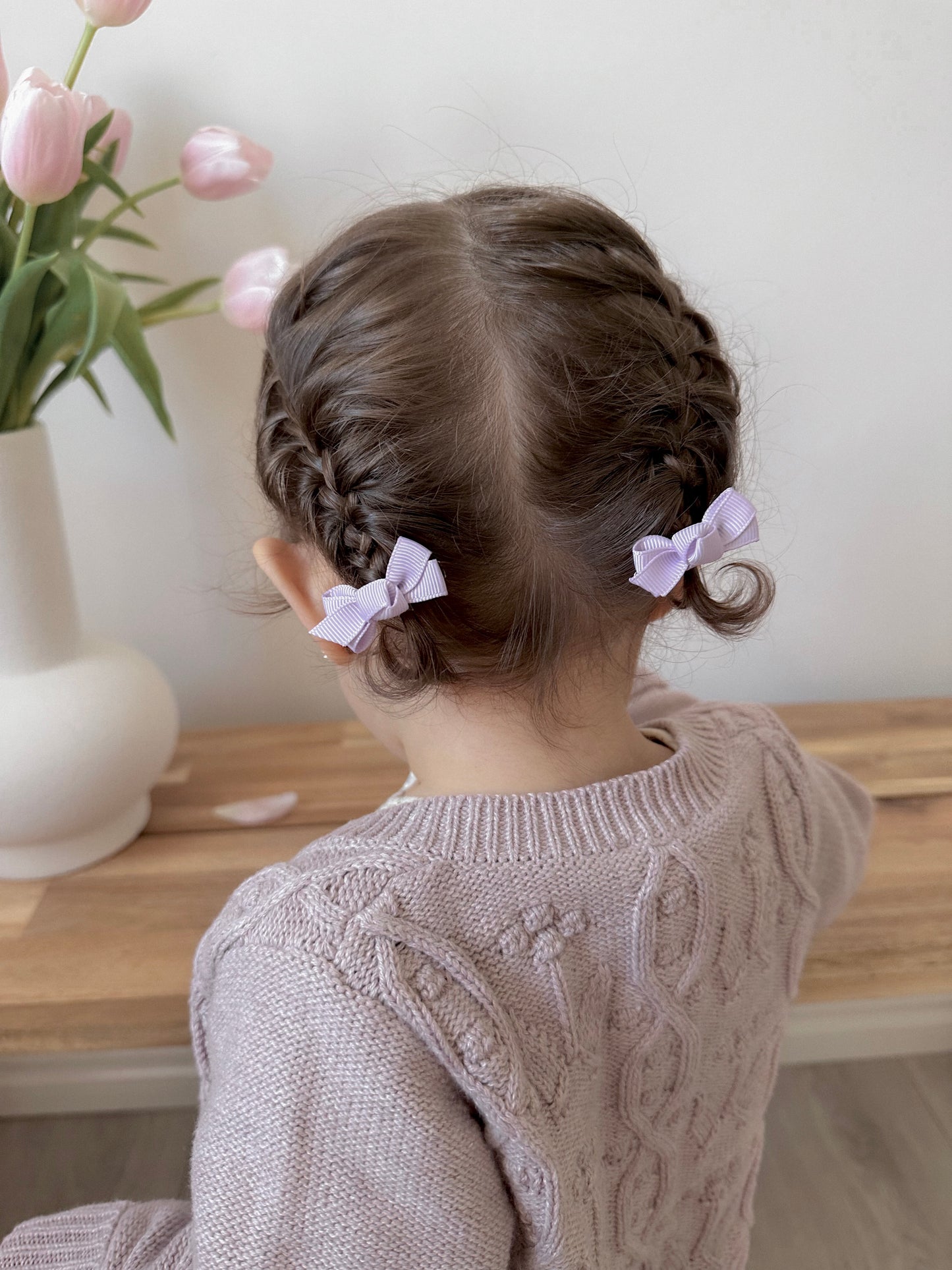 Mini Bow Clips | Lavender