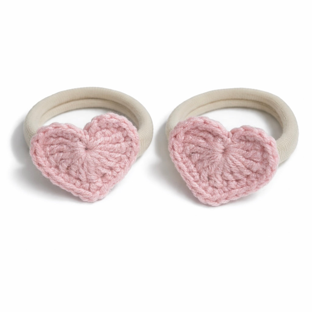Crochet Bobbles | Pink Hearts (2pk)