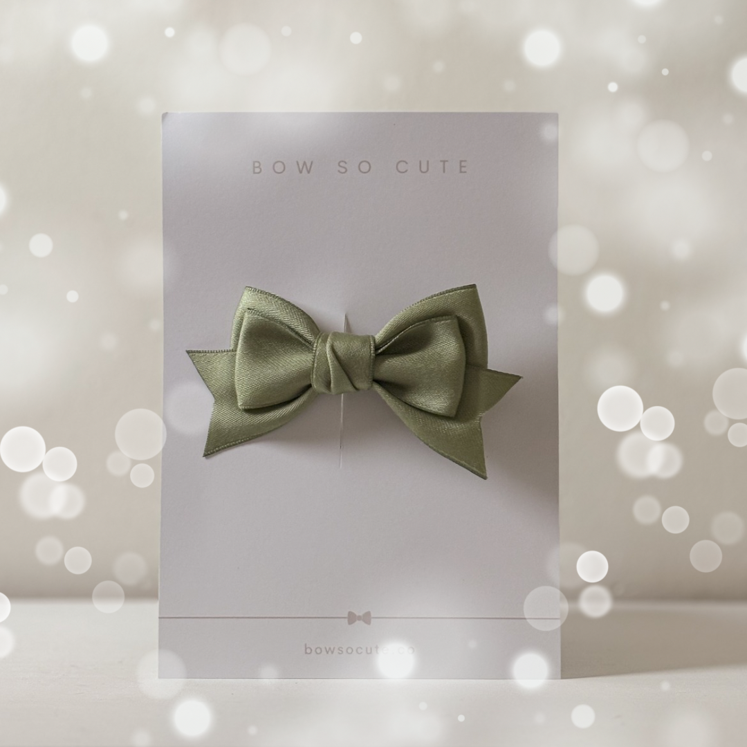 Satin Bow | Fern Green