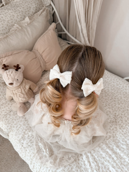 Lace Pigtail Bow | Mirabelle