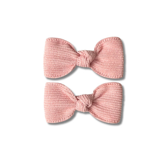 Knotted Pigtail Bows | Cupcake Pink