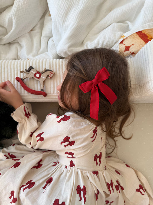 Ribbon Longtail Bow | Merry Red