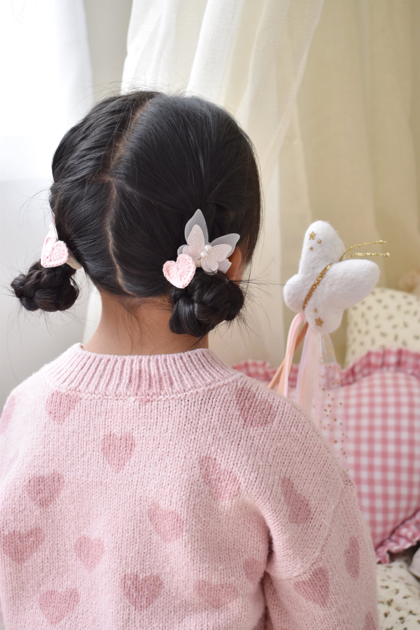 Crochet Bobbles | Pink Hearts (2pk)