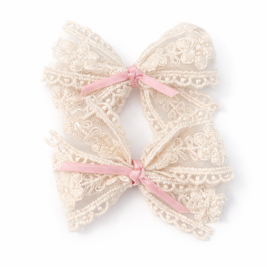 Lace Pigtail Bows | Francesca
