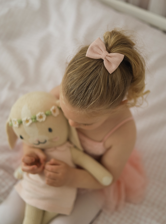 Pinch Bow | Peachy Linen