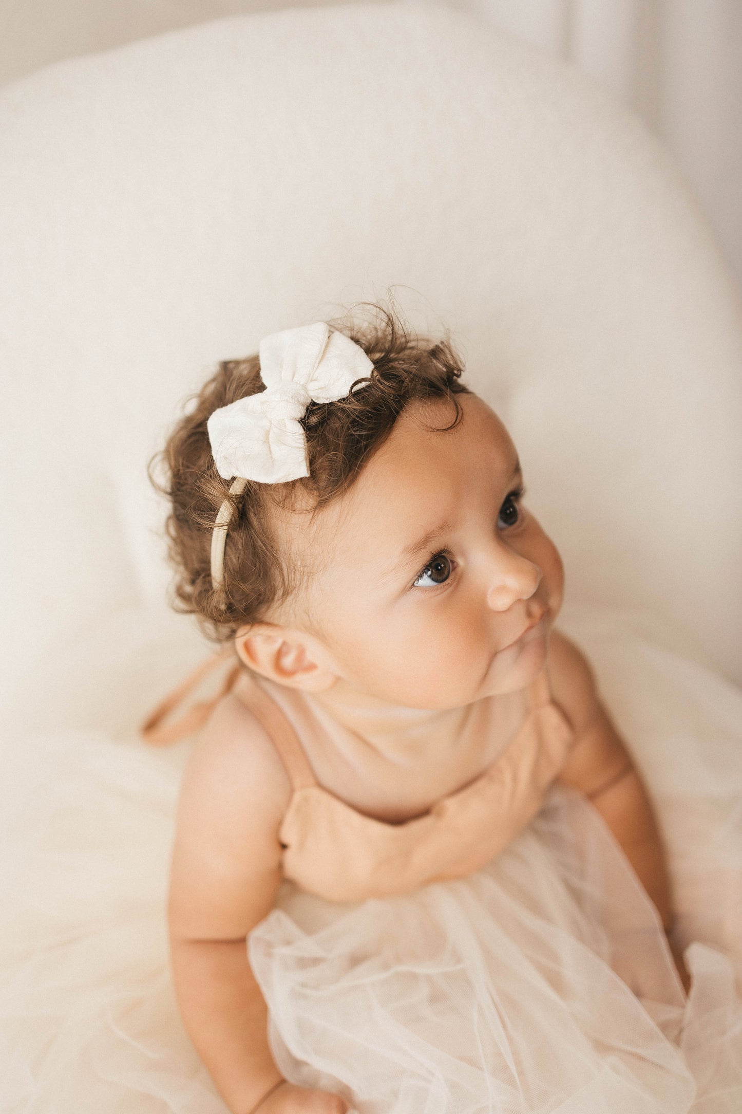Petite Pinwheel Bow | Heritage Rose (Clip or Headband)
