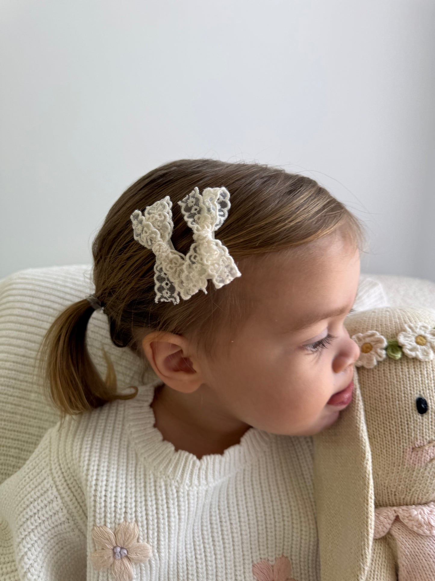 Mini Pigtails Bows | Dainty Lace