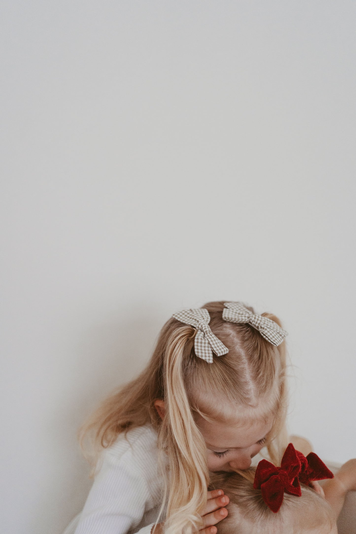 Classic Pigtail Bows | Pine Gingham