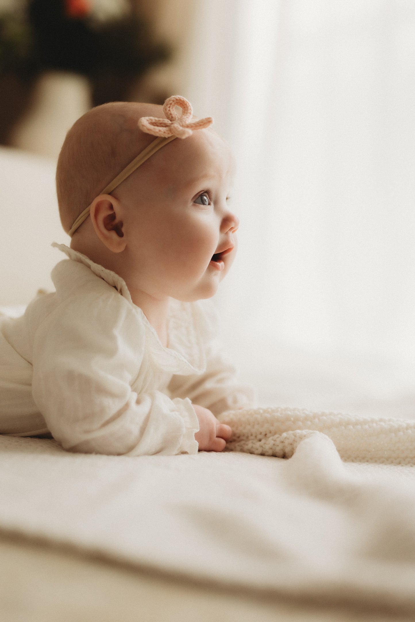 Dainty Knit Bow | Ballet Pink