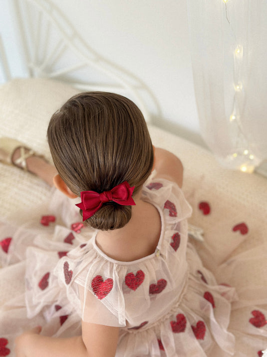 Satin Bow | Christmas Red