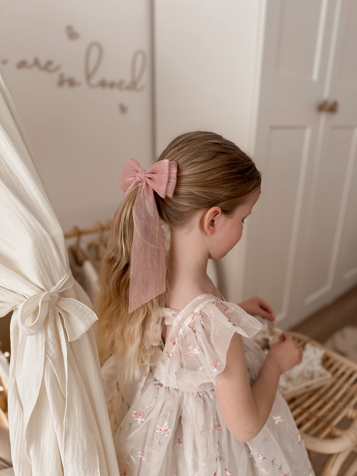 Princess Bow | Dusty Rose Shimmer