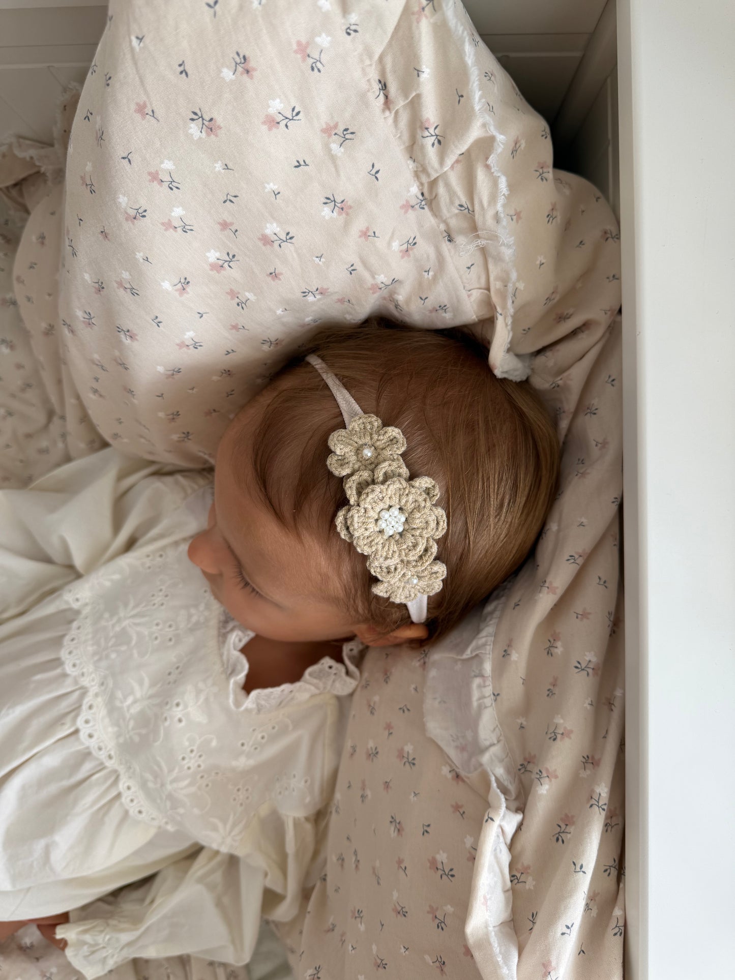 Dainty Headband | Enchanted Pearl - Biscuit