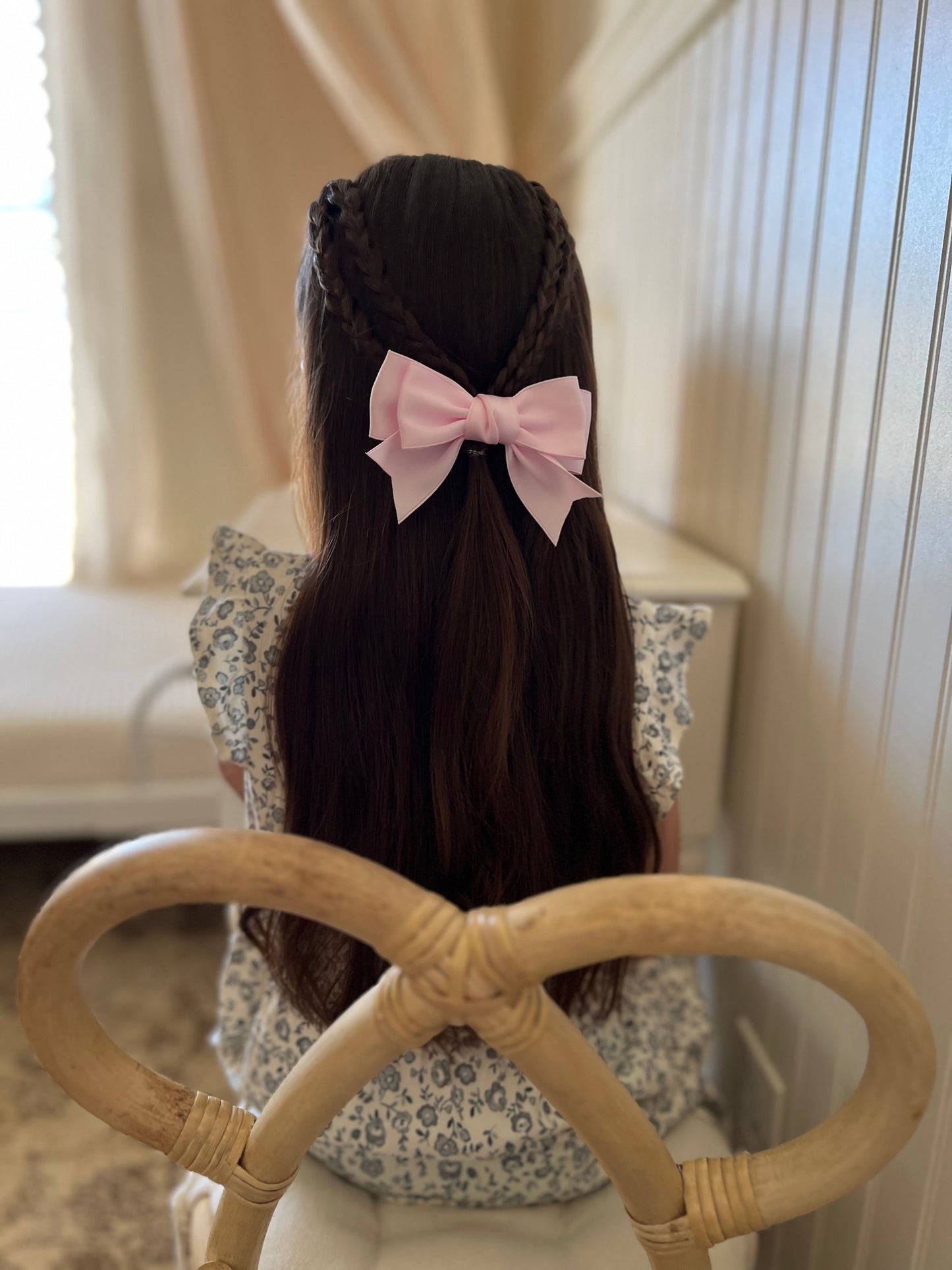 Oversized Satin Bow | Sugar Pink