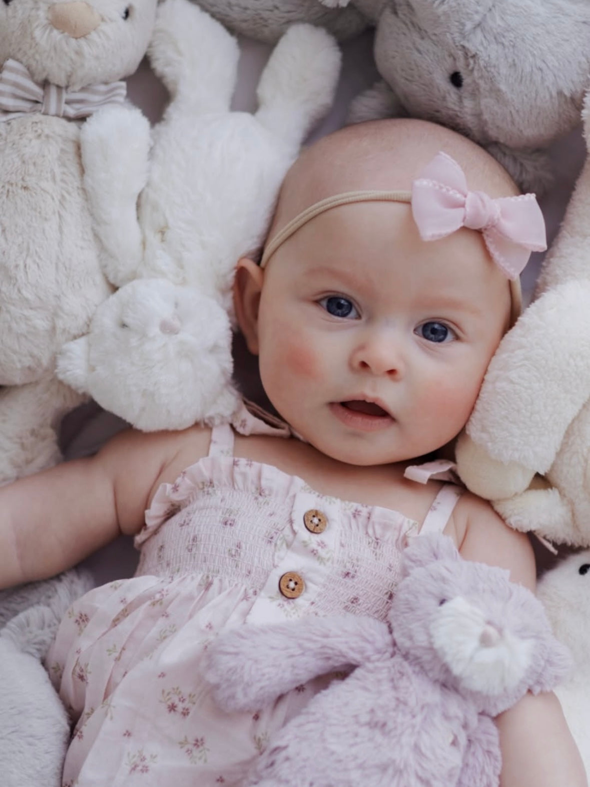 Petite Chiffon Bow | Dusky Pink