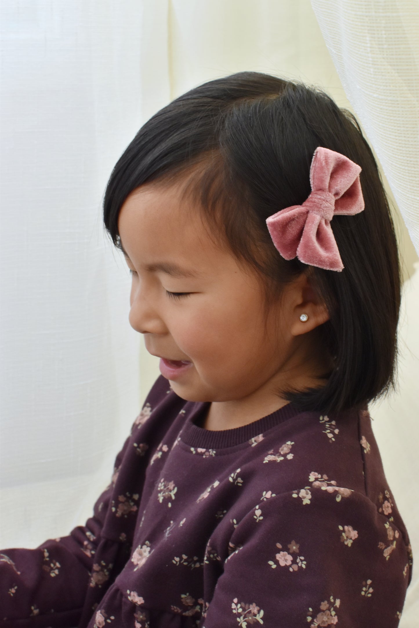 Classic Bow | Mulberry Velvet (Clip or Headband)