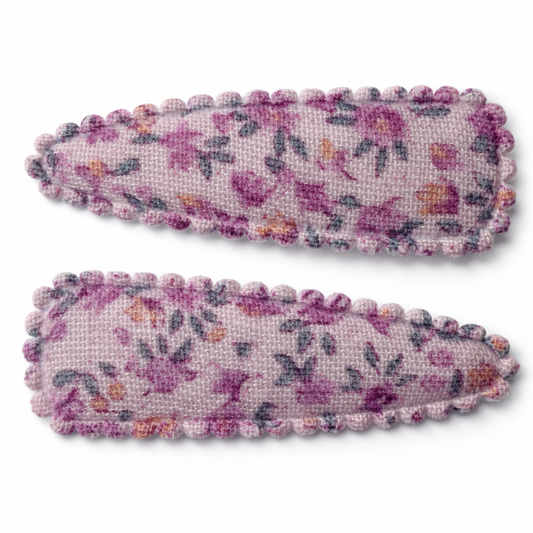 Snap Clip Set | Plum Floral