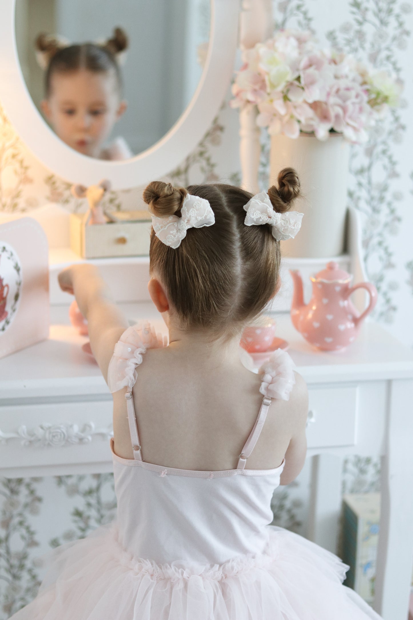 Lace Pigtail Bows | Fairy Blossom