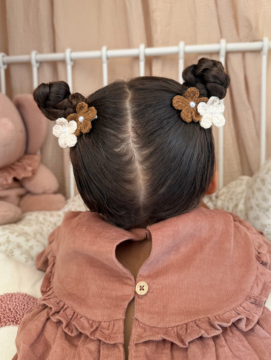 Crochet Clip Set | Harvest Blossom