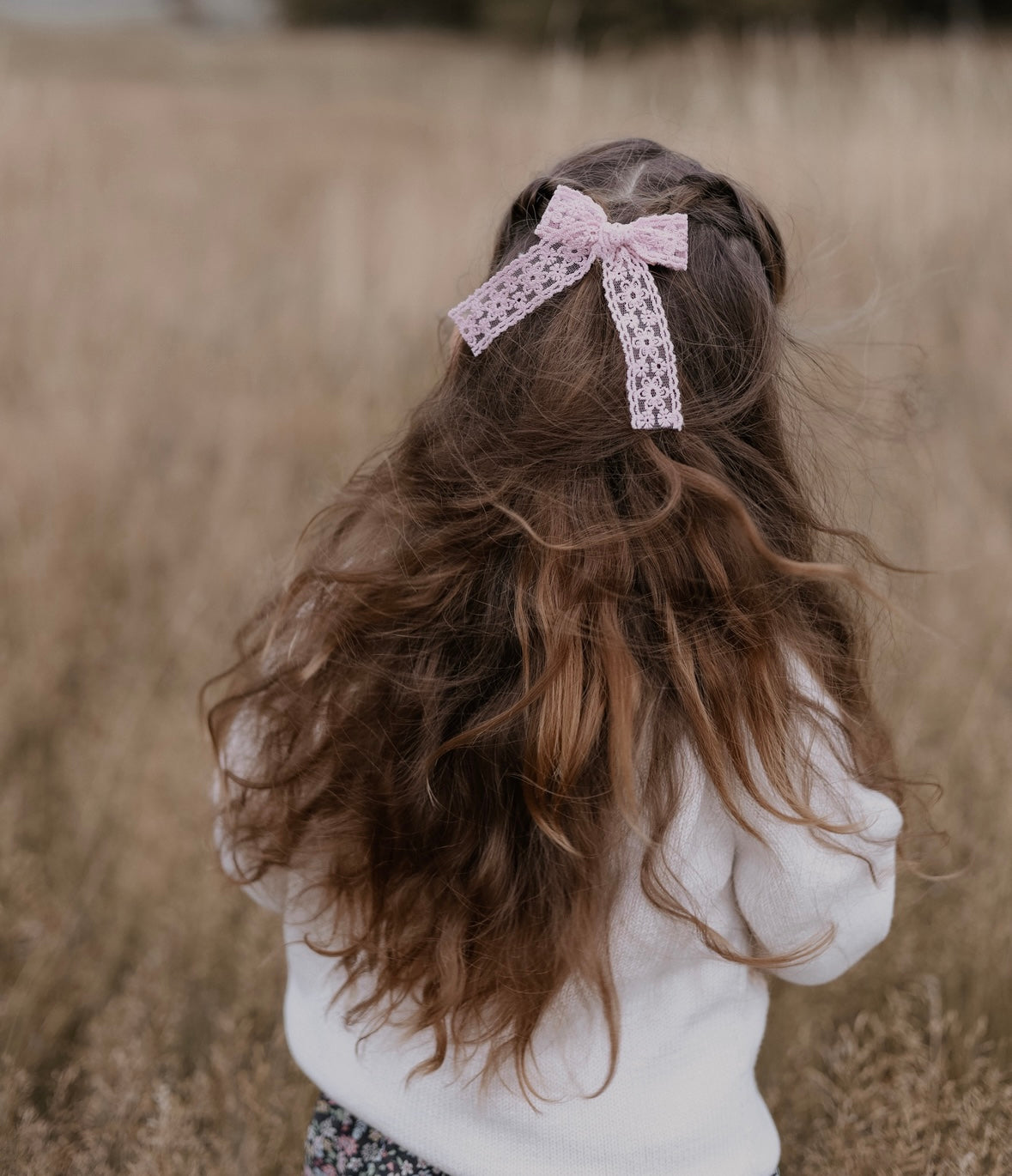 Lace Longtail Bow | Dusky Petals