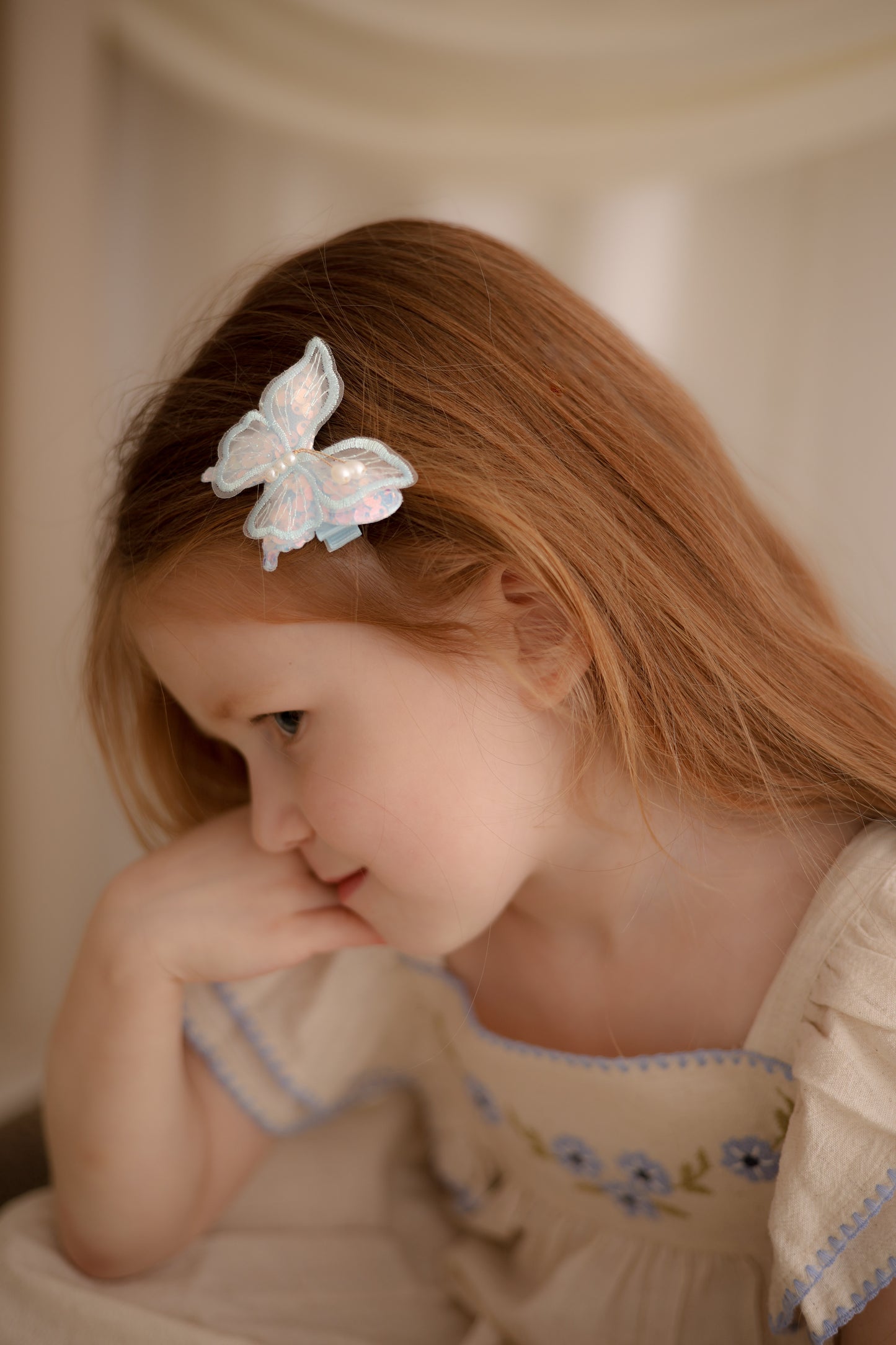 Clip | Sky Blue Shimmer Butterfly