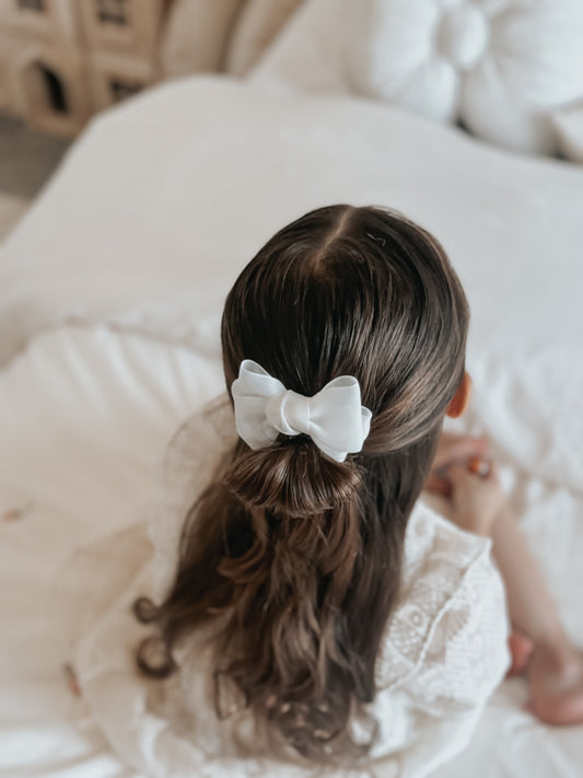 Bow | Marshmallow Chiffon - White