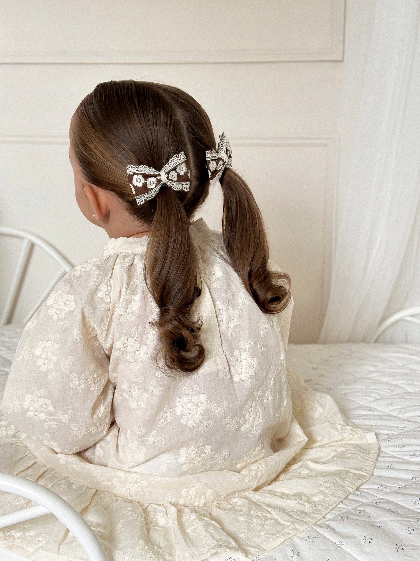Pigtail Bows | Chestnut Lace