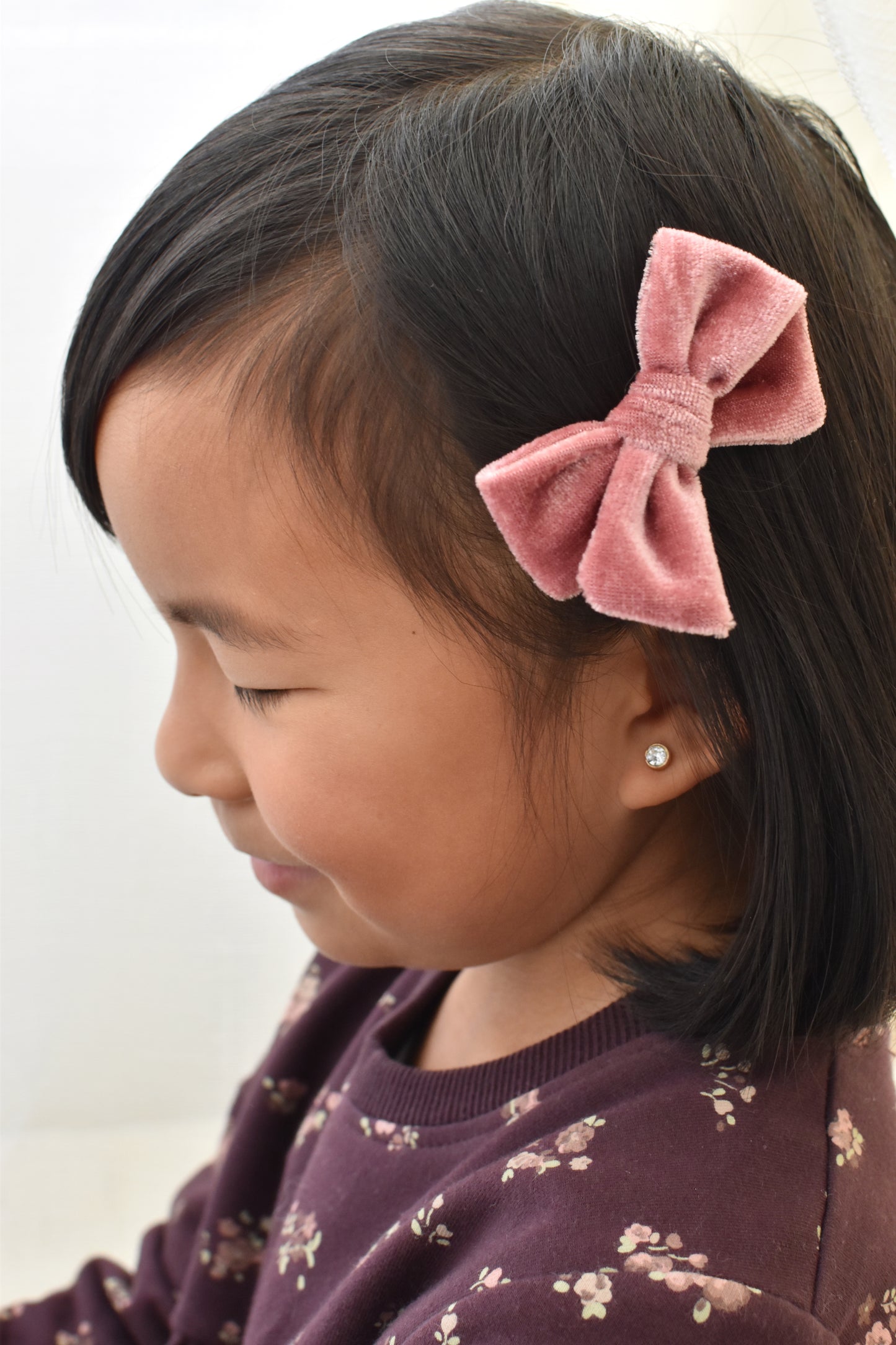 Classic Bow | Mulberry Velvet (Clip or Headband)