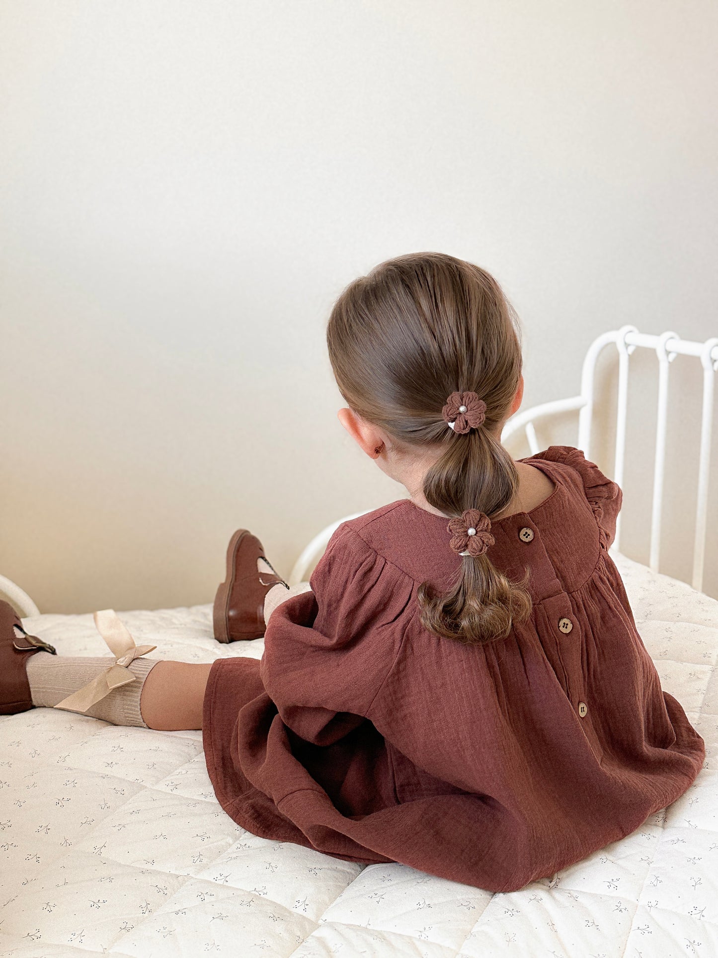 Camellia Crochet Bobbles | Chocolate (2pk)