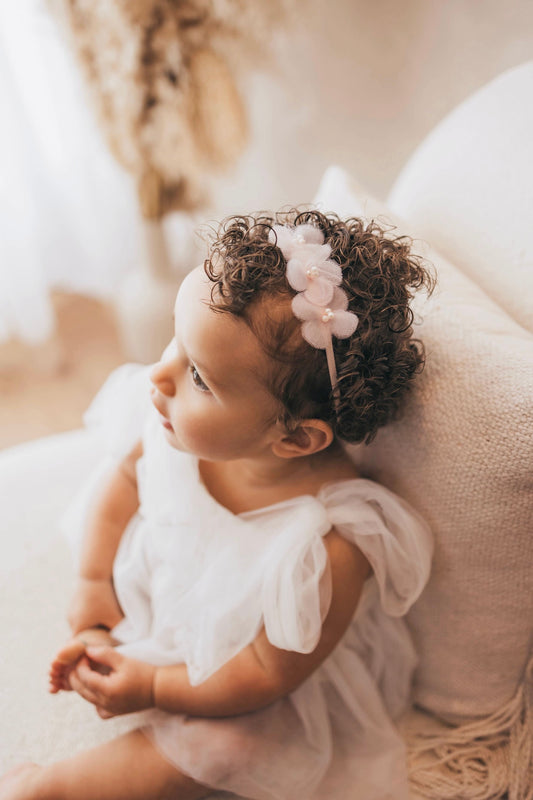 Dainty Headband | Whimsy Tulle - Soft Pink