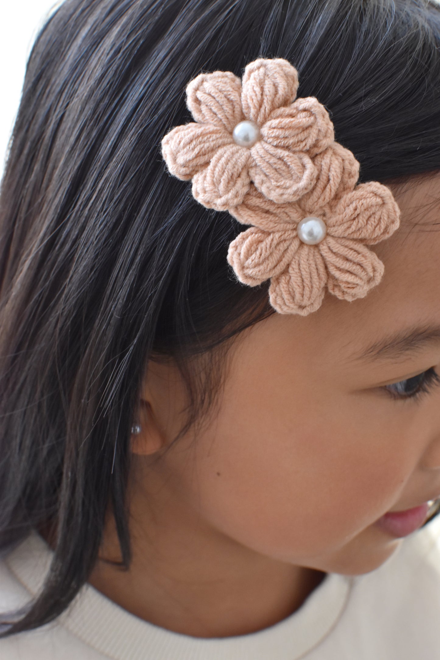 Fleur Clip | Cinnamon Sugar Pearl