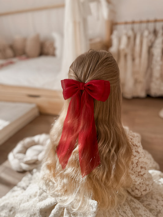 Princess Bow | Christmas Red