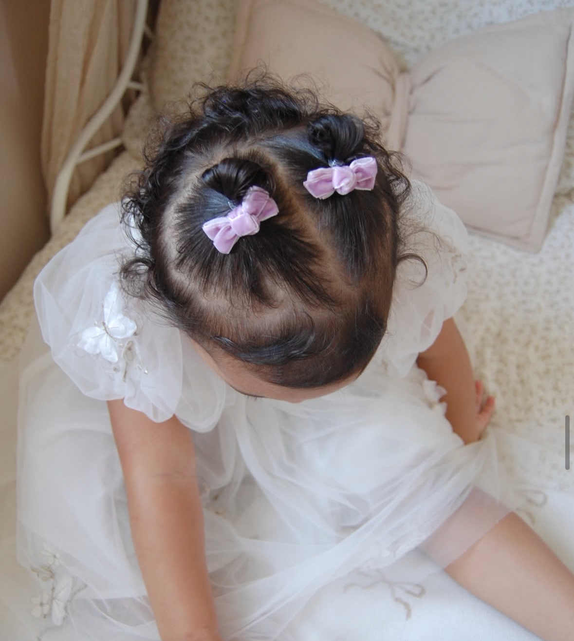 Mini Bow Clips | Wisteria Purple Velvet