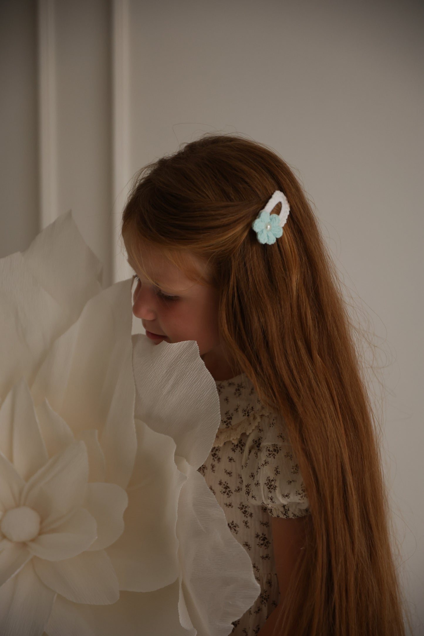 Daisy Pearl Clip | Aqua