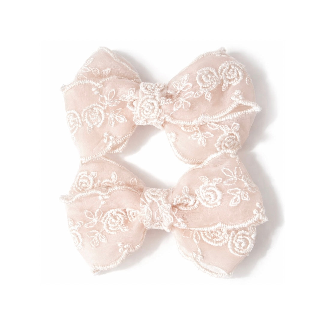 Lace Pigtail Bows | Fairy Blossom