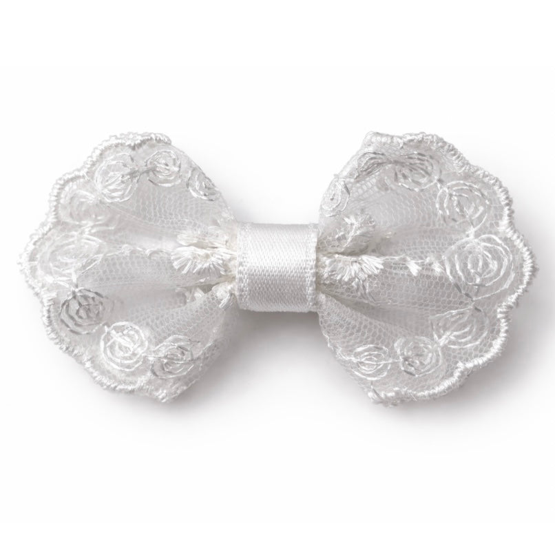 Bow | Lovey Lace - Powder White
