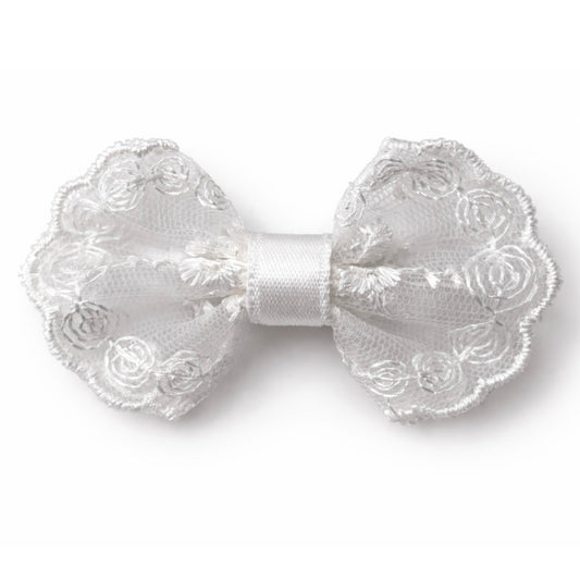 Bow | Lovey Lace - Powder White