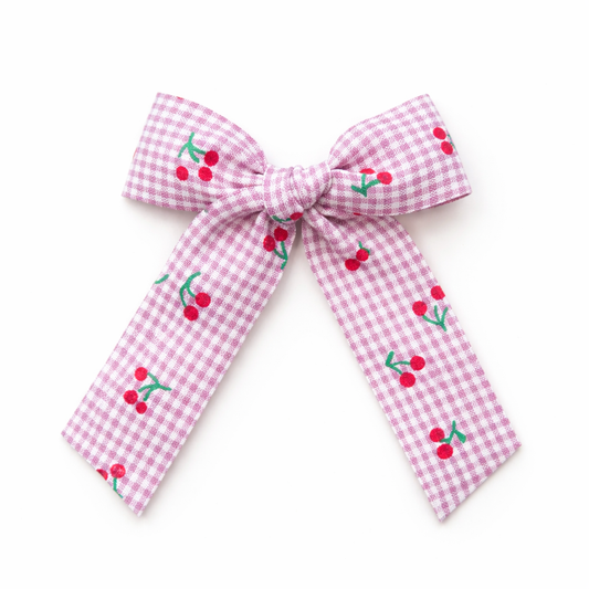 Ribbon Longtail Bow | Cherry Sundae